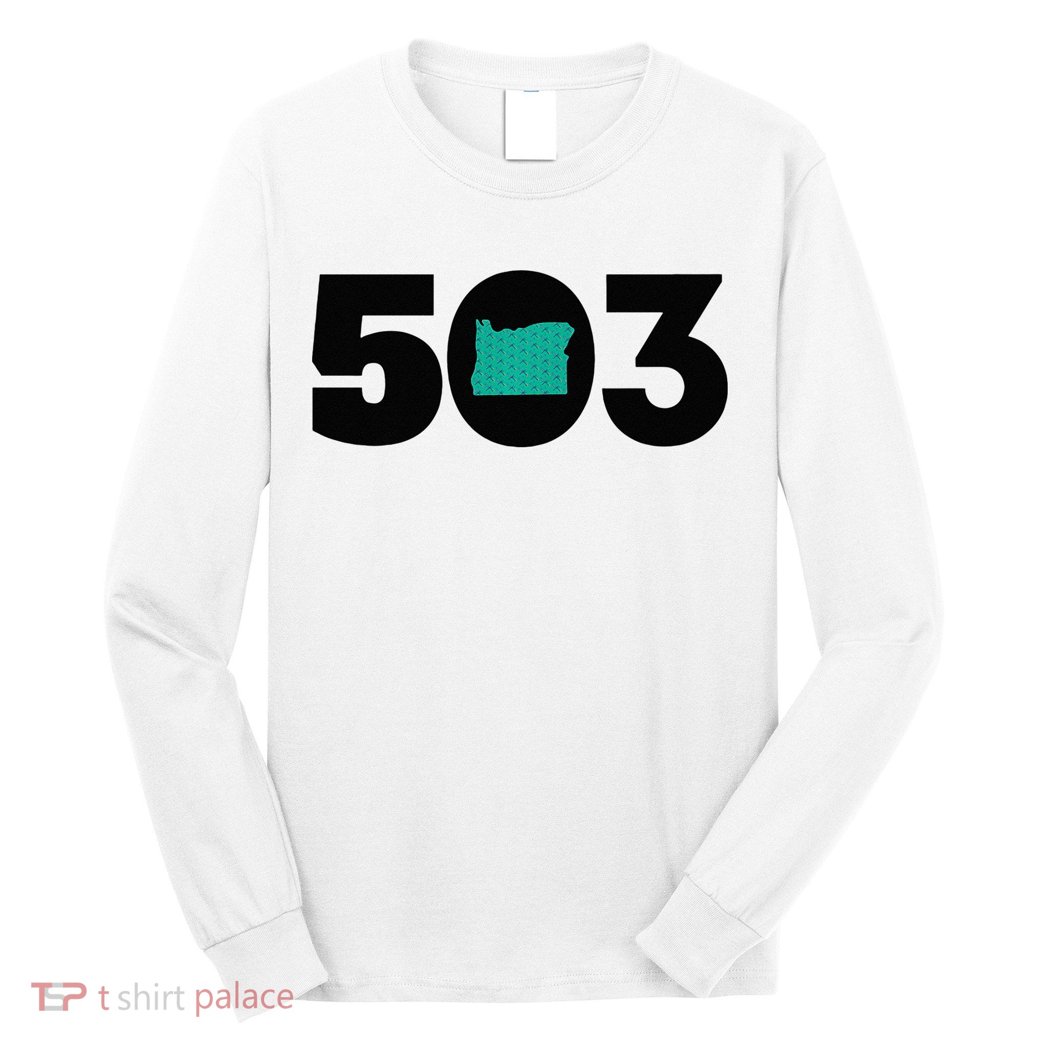 503 PDX Carpet Oregon Outline Premium Long Sleeve Shirt