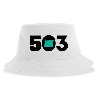 503 PDX Carpet Oregon Outline Premium Sustainable Bucket Hat