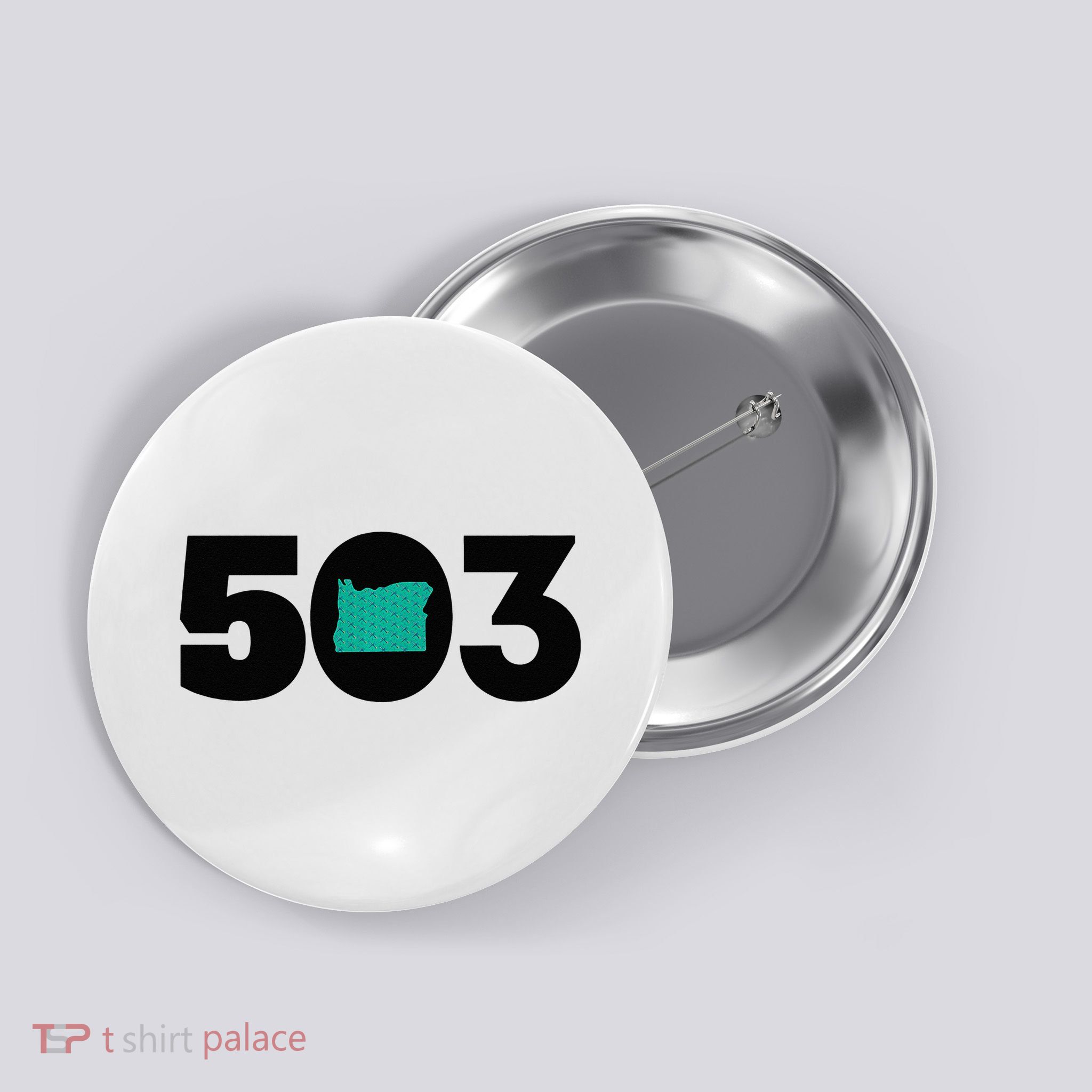 503 PDX Carpet Oregon Outline Premium Button