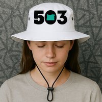 503 PDX Carpet Oregon Outline Premium Bucket Hat