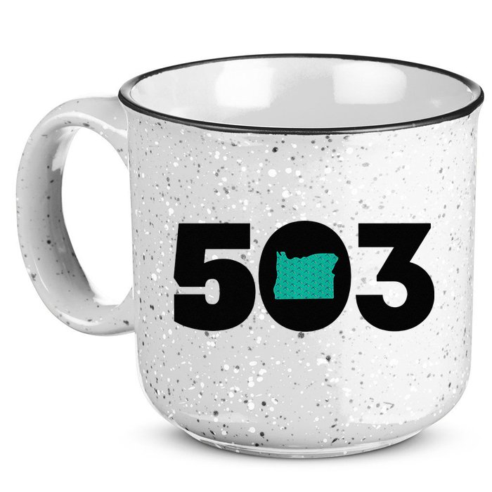 503 PDX Carpet Oregon Outline Premium 15oz Campfire Ceramic Mug