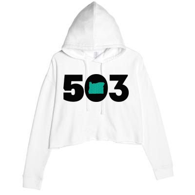 503 PDX Carpet Oregon Outline Premium Crop Fleece Hoodie
