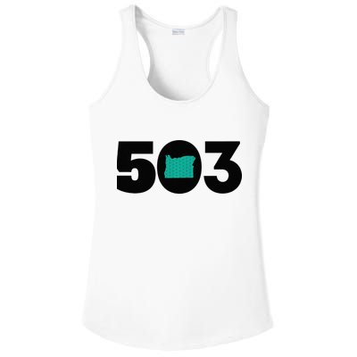 503 PDX Carpet Oregon Outline Premium Ladies PosiCharge Competitor Racerback Tank