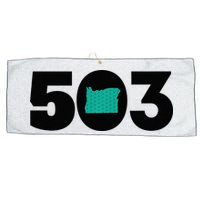 503 PDX Carpet Oregon Outline Premium Large Microfiber Waffle Golf Towel