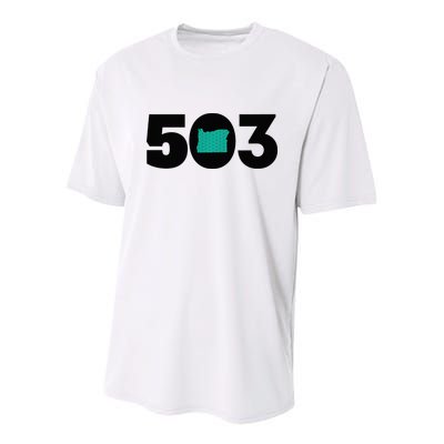 503 PDX Carpet Oregon Outline Premium Youth Performance Sprint T-Shirt