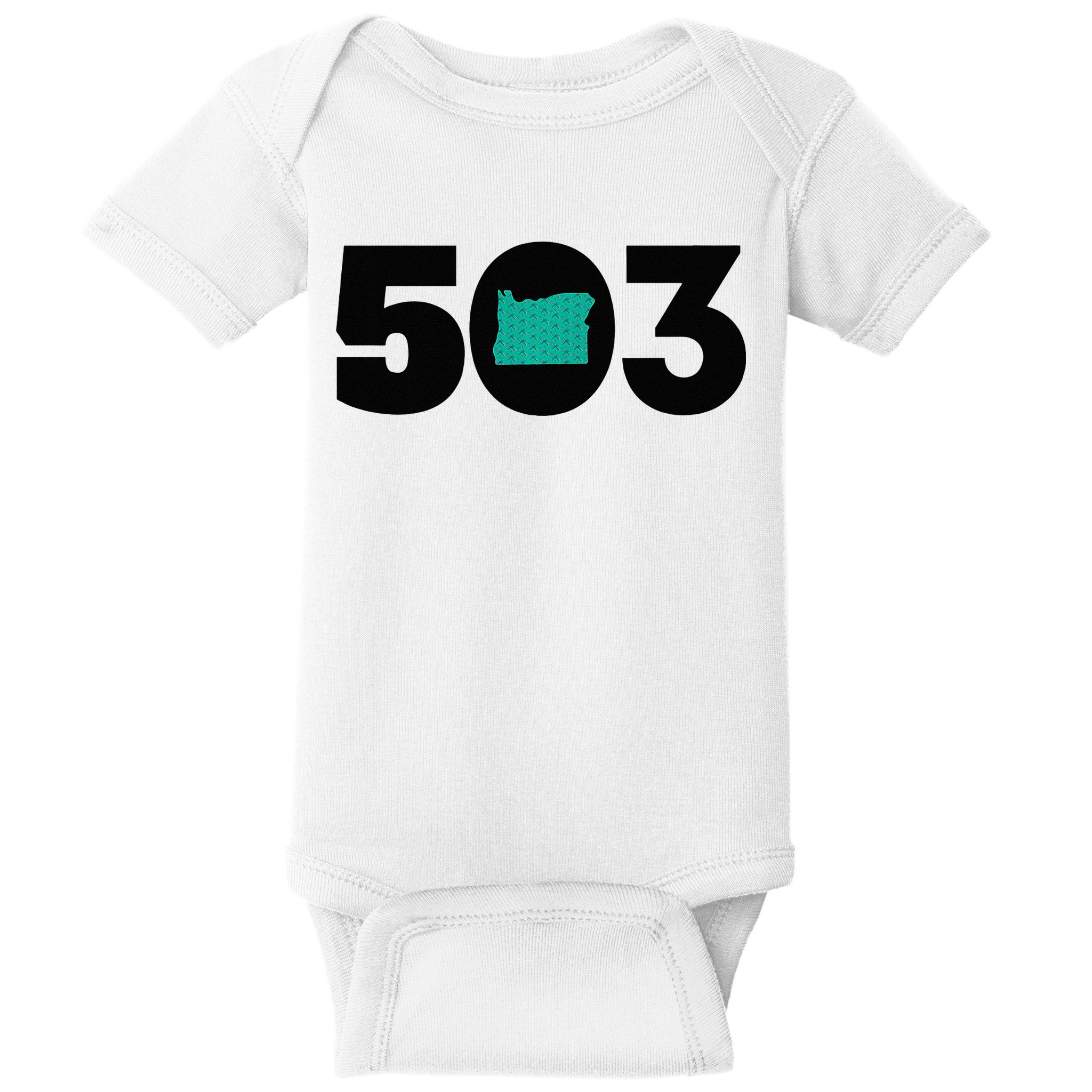 503 PDX Carpet Oregon Outline Premium Baby Bodysuit