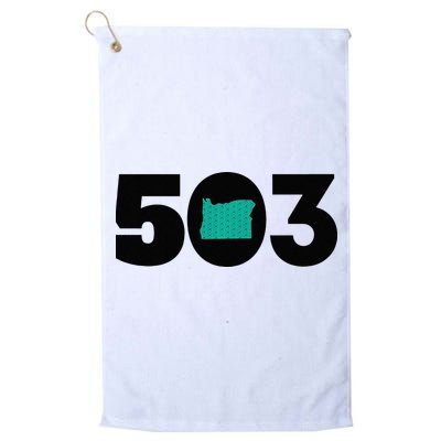 503 PDX Carpet Oregon Outline Premium Golf Towel