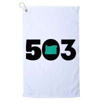 503 PDX Carpet Oregon Outline Premium Golf Towel
