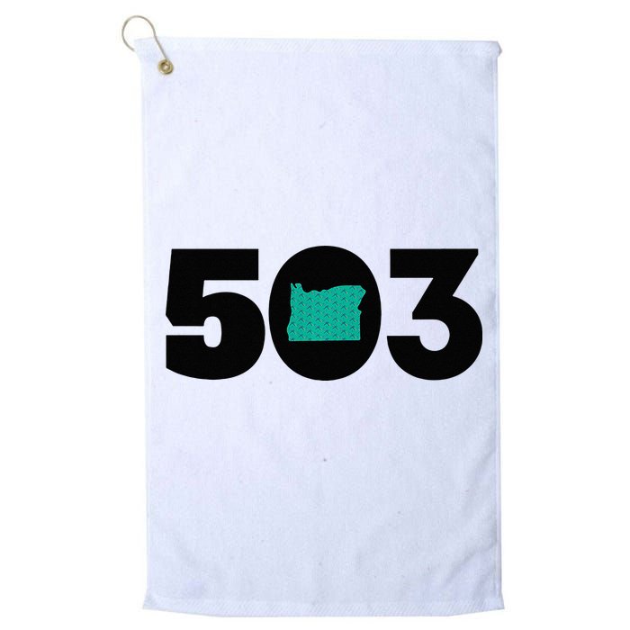 503 PDX Carpet Oregon Outline Premium Golf Towel