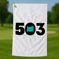 503 PDX Carpet Oregon Outline Premium Golf Towel