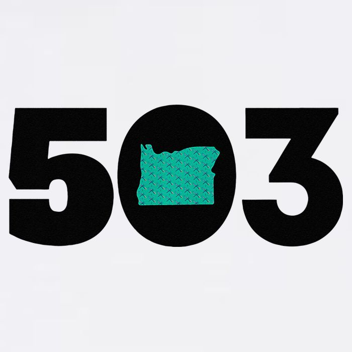 503 PDX Carpet Oregon Outline Premium Golf Towel