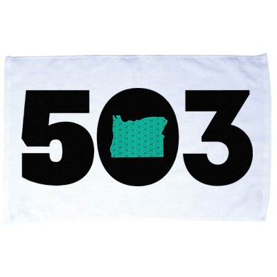 503 PDX Carpet Oregon Outline Premium Microfiber Hand Towel