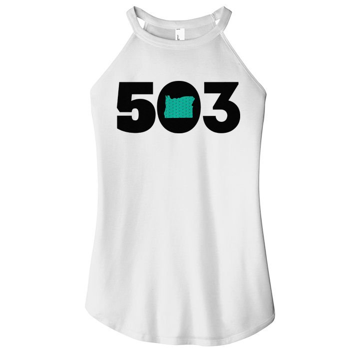 503 PDX Carpet Oregon Outline Premium Women's Perfect Tri Rocker Tank