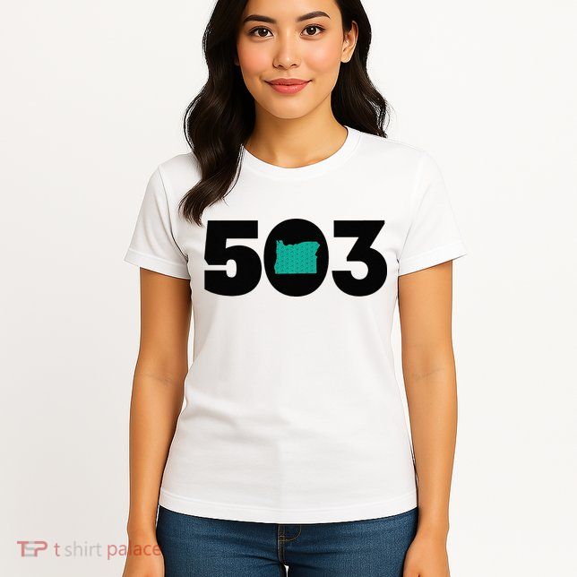 503 PDX Carpet Oregon Outline Premium Womens T-Shirt