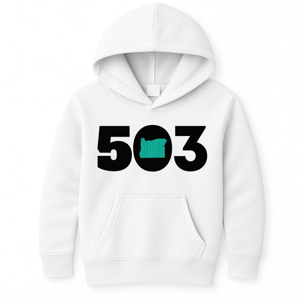 503 PDX Carpet Oregon Outline Premium Kids Hoodie
