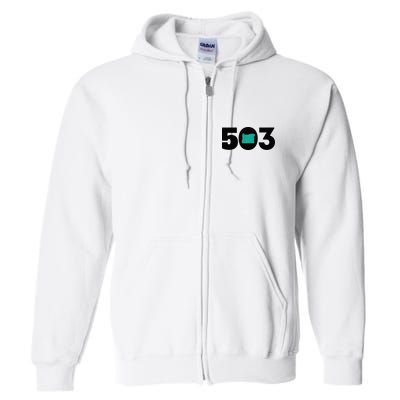 503 PDX Carpet Oregon Outline Premium Full Zip Hoodie