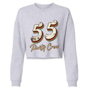 55 Party Crew 55th Birthday Cropped Pullover Crew