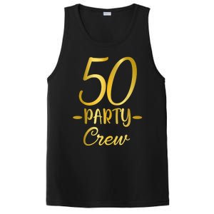 50 Party Crew 50th Birthday Group Friends Drinking Beers PosiCharge Competitor Tank