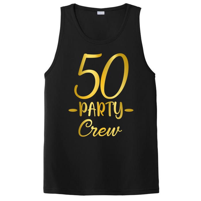 50 Party Crew 50th Birthday Group Friends Drinking Beers PosiCharge Competitor Tank