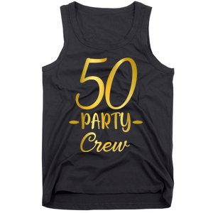 50 Party Crew 50th Birthday Group Friends Drinking Beers Tank Top