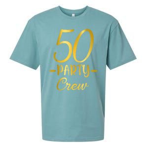 50 Party Crew 50th Birthday Group Friends Drinking Beers Sueded Cloud Jersey T-Shirt