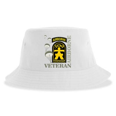 509th Parachute Infantry Regiment Airborne Veteran Christmas Sustainable Bucket Hat