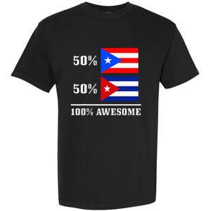 50 Puerto Rico 50 Cuba Puerto Rican Cuban Flag Pride Garment-Dyed Heavyweight T-Shirt