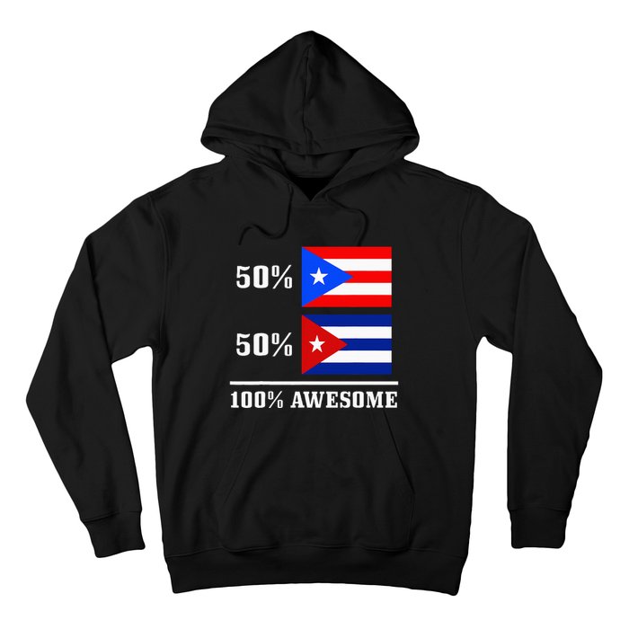 50 Puerto Rico 50 Cuba Puerto Rican Cuban Flag Pride Hoodie