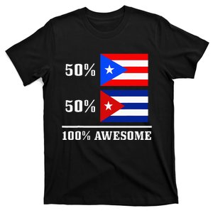 50 Puerto Rico 50 Cuba Puerto Rican Cuban Flag Pride T-Shirt