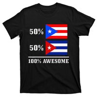 50 Puerto Rico 50 Cuba Puerto Rican Cuban Flag Pride T-Shirt