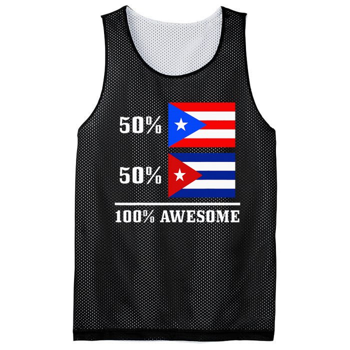 50 Puerto Rico 50 Cuba Puerto Rican Cuban Flag Pride Mesh Reversible Basketball Jersey Tank