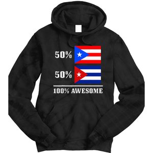 50 Puerto Rico 50 Cuba Puerto Rican Cuban Flag Pride Tie Dye Hoodie