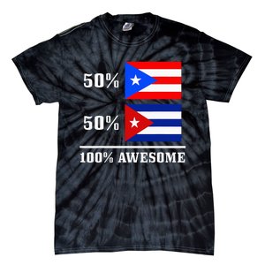 50 Puerto Rico 50 Cuba Puerto Rican Cuban Flag Pride Tie-Dye T-Shirt