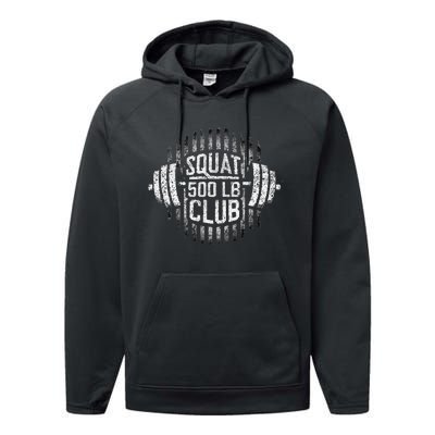 500 Pound Squat Club Leg Gym Workout Performance Fleece Hoodie