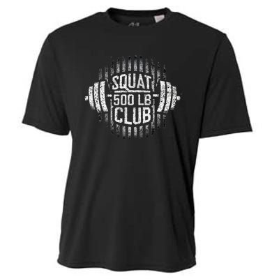 500 Pound Squat Club Leg Gym Workout Cooling Performance Crew T-Shirt