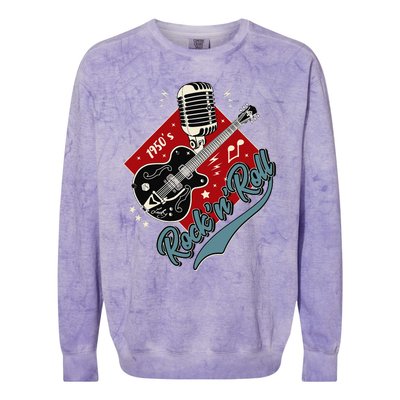 50s Rockabilly Clothing 1950s Sock Hop Swing Greaser Rocker Colorblast Crewneck Sweatshirt