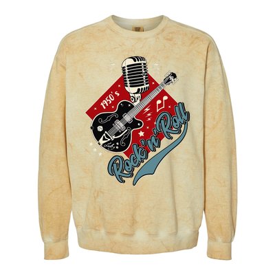 50s Rockabilly Clothing 1950s Sock Hop Swing Greaser Rocker Colorblast Crewneck Sweatshirt