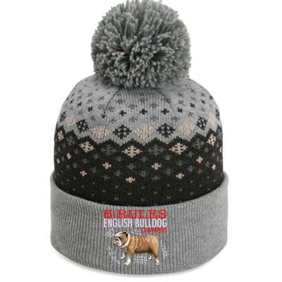 5 Rules For English Bulldog Owners Gift The Baniff Cuffed Pom Beanie