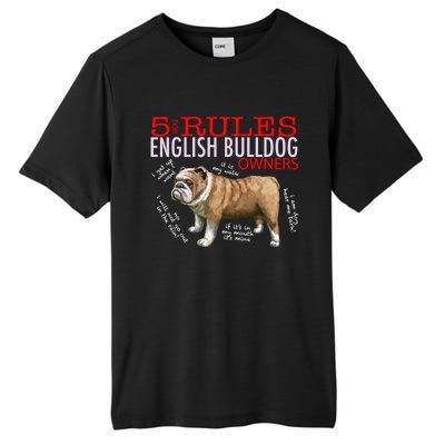 5 Rules For English Bulldog Owners Gift Tall Fusion ChromaSoft Performance T-Shirt