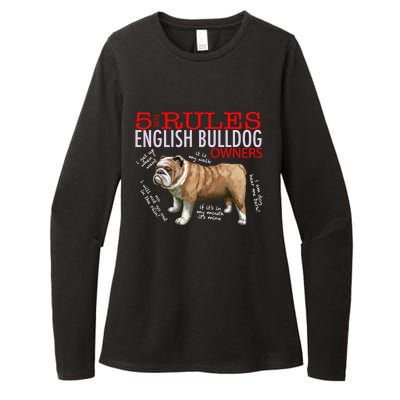 5 Rules For English Bulldog Owners Gift Womens CVC Long Sleeve Shirt