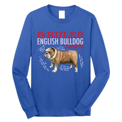 5 Rules For English Bulldog Owners Gift Long Sleeve Shirt