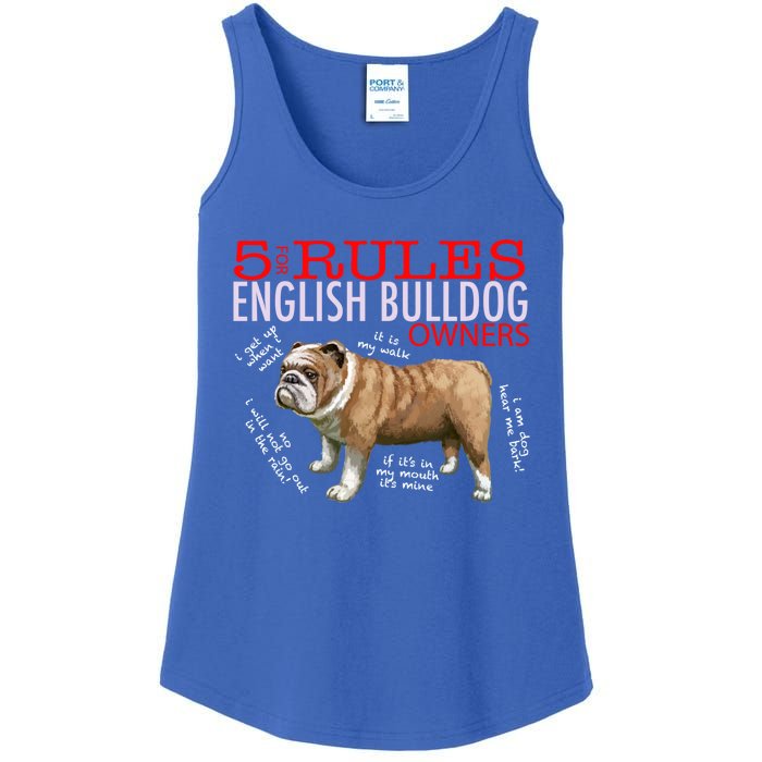 5 Rules For English Bulldog Owners Gift Ladies Essential Tank