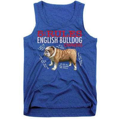 5 Rules For English Bulldog Owners Gift Tank Top