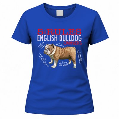 5 Rules For English Bulldog Owners Gift Women's T-Shirt