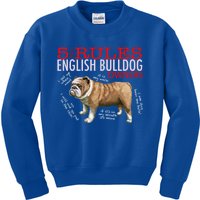 5 Rules For English Bulldog Owners Gift Kids Sweatshirt