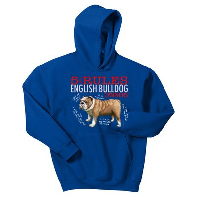 5 Rules For English Bulldog Owners Gift Kids Hoodie