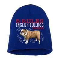 5 Rules For English Bulldog Owners Gift Short Acrylic Beanie