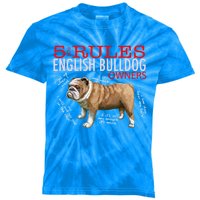 5 Rules For English Bulldog Owners Gift Kids Tie-Dye T-Shirt