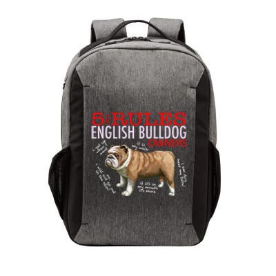 5 Rules For English Bulldog Owners Gift Vector Backpack