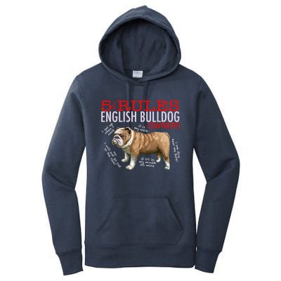 5 Rules For English Bulldog Owners Gift Women's Pullover Hoodie